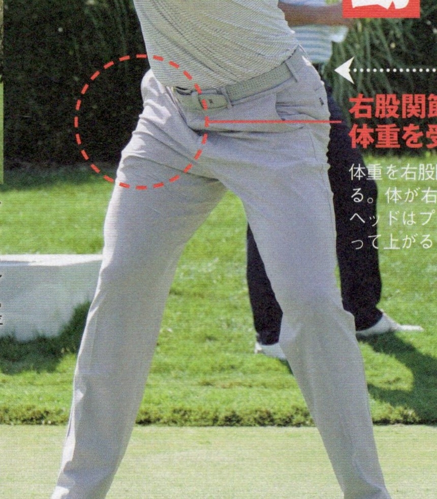 右股関節に体重移動