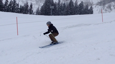 スキー　先落とし