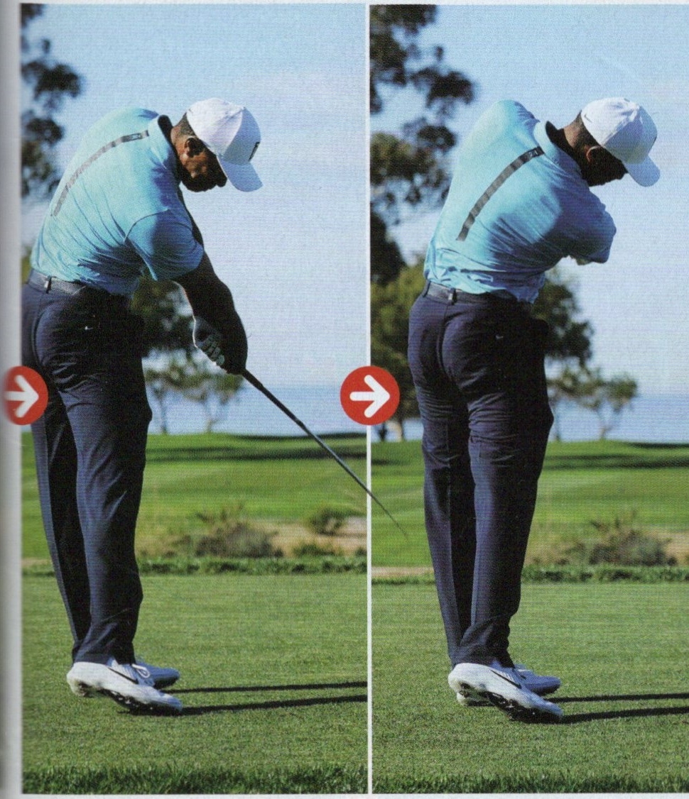 タイガーウッズ脚こぐ