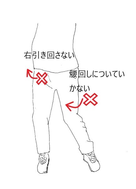 膝に悪いテイクバック