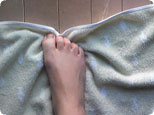 足のタオルギャザートレーニング